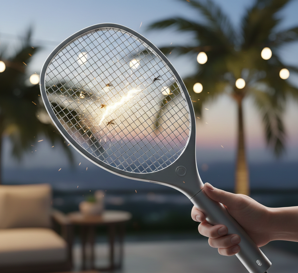 A raquete elétrica funciona para matar mosquitos